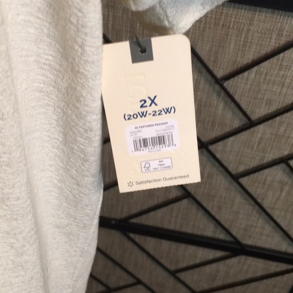 NEW TERRA SKY SIZE 2X CREAM COTTON DRESS SHIRT - Picture 6 of 7